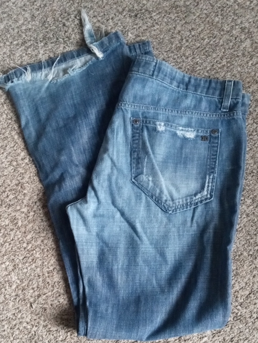 Men's Joe's Jeans light blue distressed rocker denim